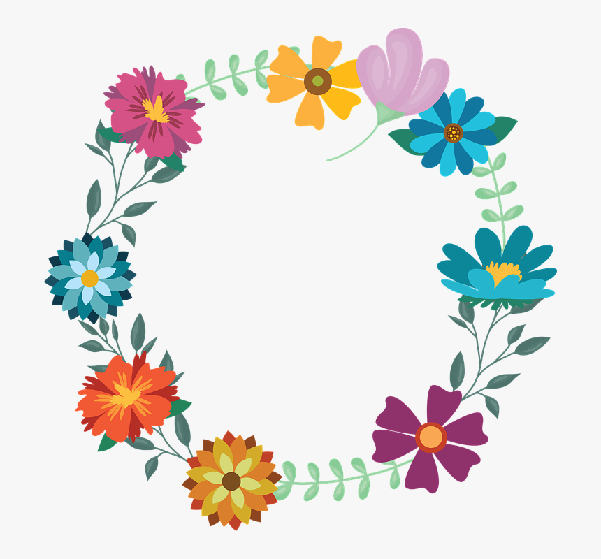 Floral, Circle, Rose, Flower, Ornaments, Design, Arts - African Daisy, HD Png Download