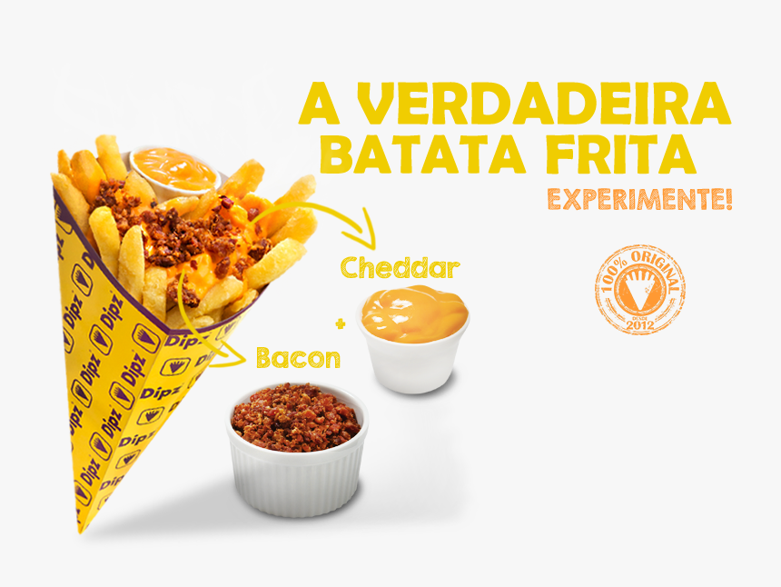 Transparent Batata Png - Cone Batata Com Cheddar, Png Download