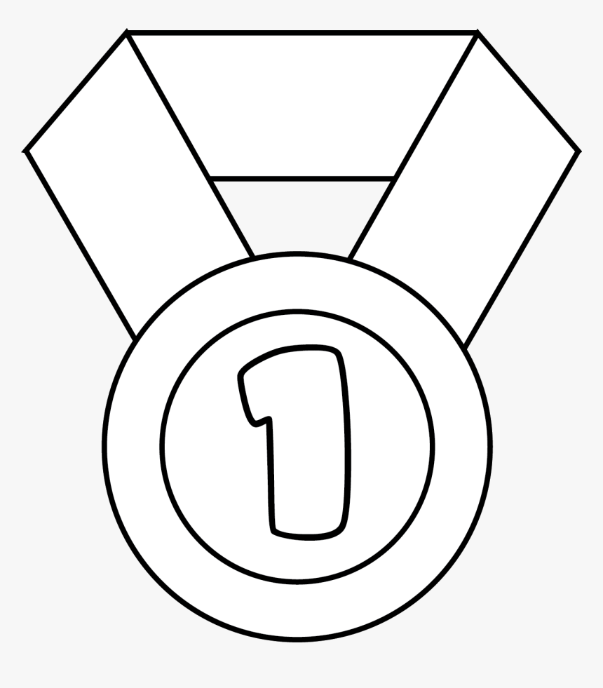 Medal With Ribbon Design Digital Stamp Ribbon Design, - Soccer Ball Step By Step, HD Png Download