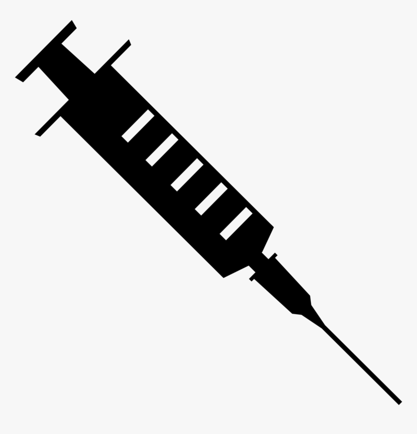 Clip Art Syringe Clipart Library - Syringe Clipart Black And White, HD Png Download