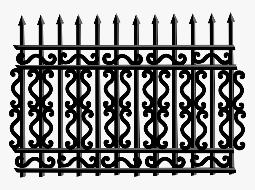 Fence, Barricade, Iron, Protection - Iron Fence Svg, HD Png Download