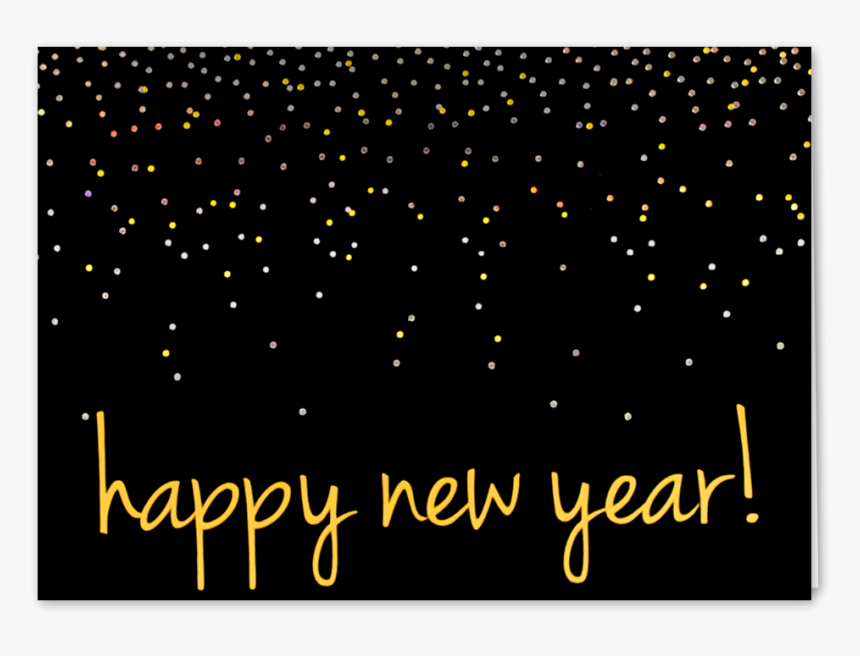 Picture Of Confetti Happy New Year Greeting Card - Graphic Design, HD Png Download