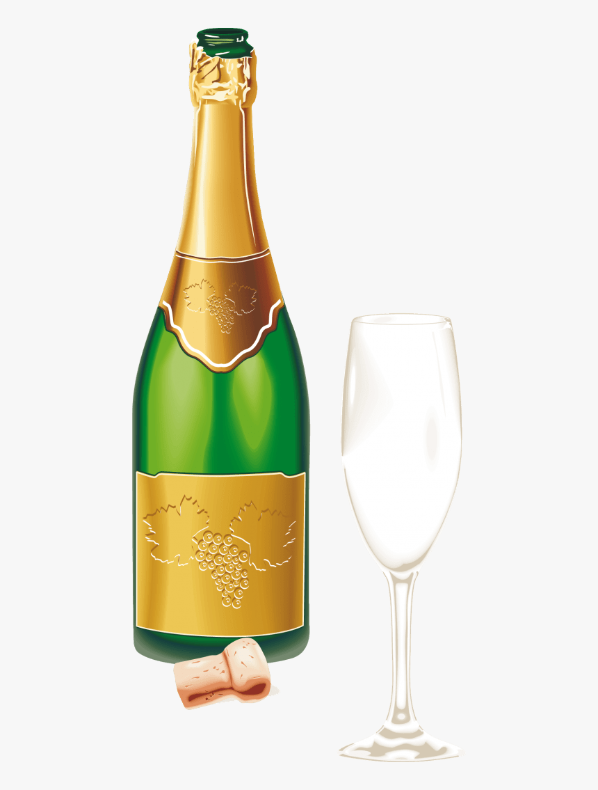Free Png Sparkling Wine From A Bottle Png Images Transparent - Green Wine Bottle Png, Png Download