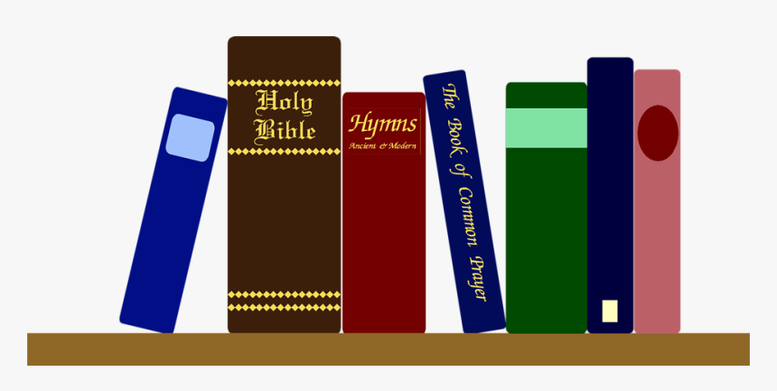 Books On Shelf Png - Books On A Shelf Illustration, Transparent Png