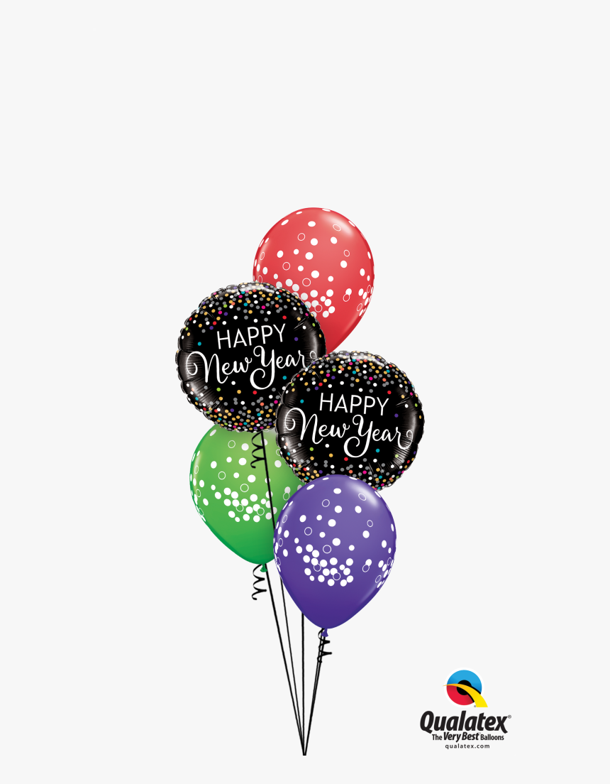 New Years Confetti Sparkles Balloon Bouquet At London - Happy 1st Birthday Balloons, HD Png Download