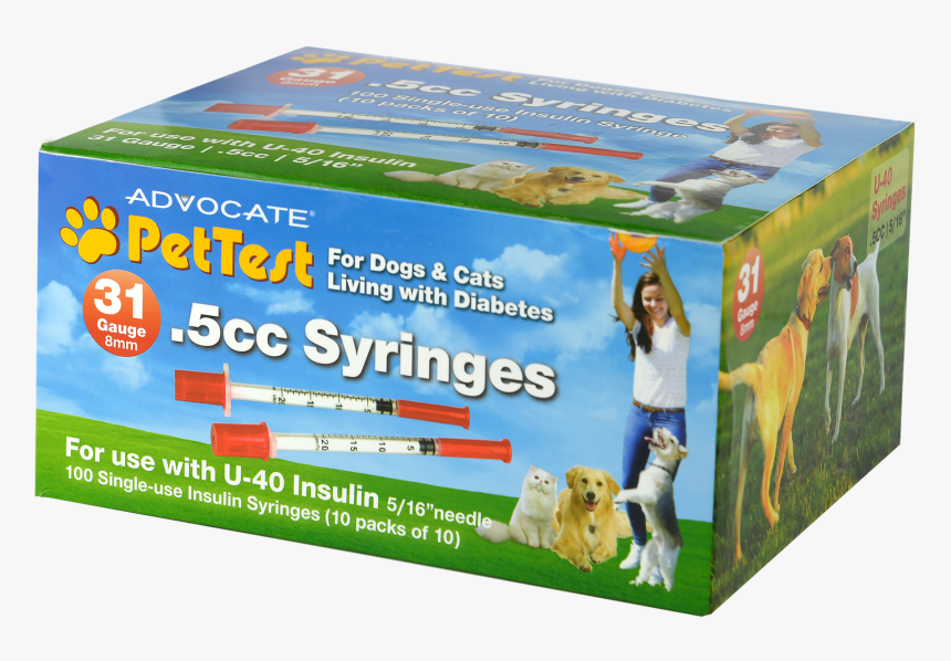 Advocate Pettest U-40 Syringes 31g - Syringe, HD Png Download
