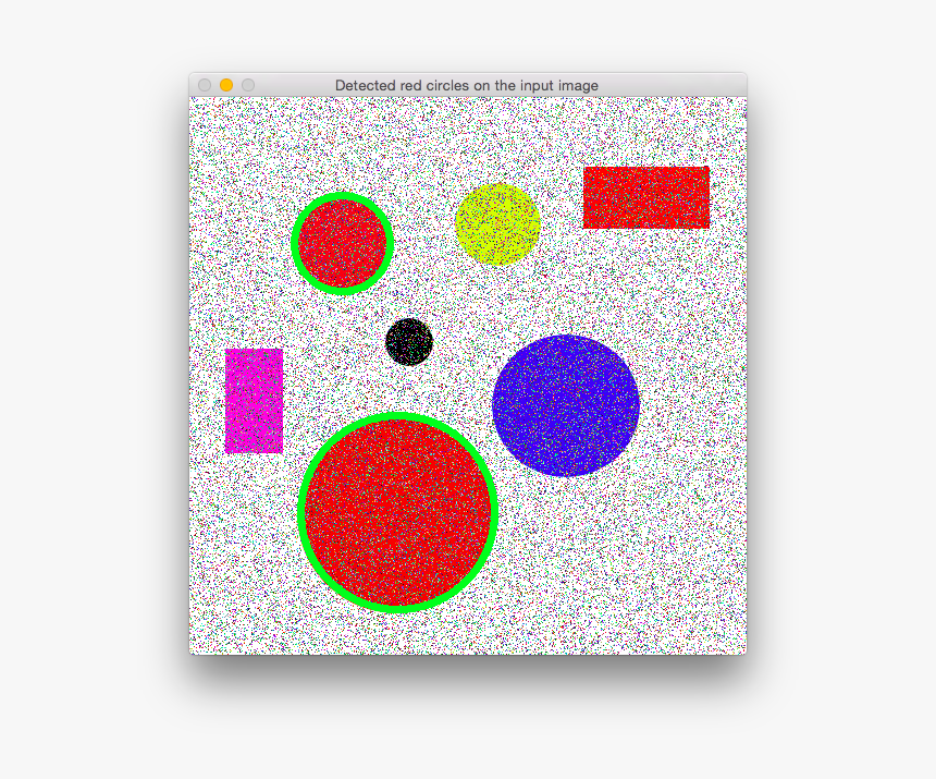 Circles And Rectangles With Noise Median Filter Detected - Circle, HD Png Download