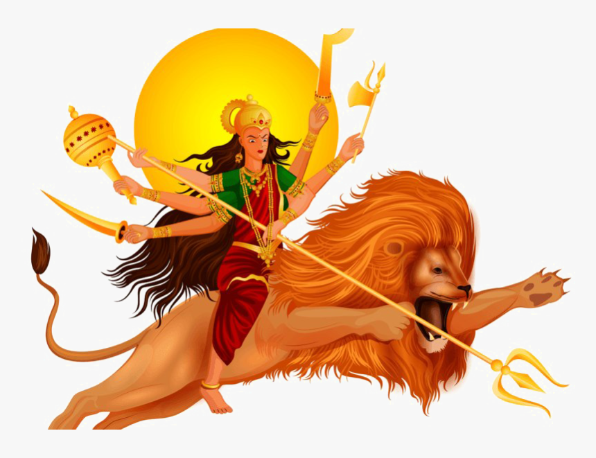 Navratri Transparent Background Png Icon - Durga Puja Pic In White Background, Png Download