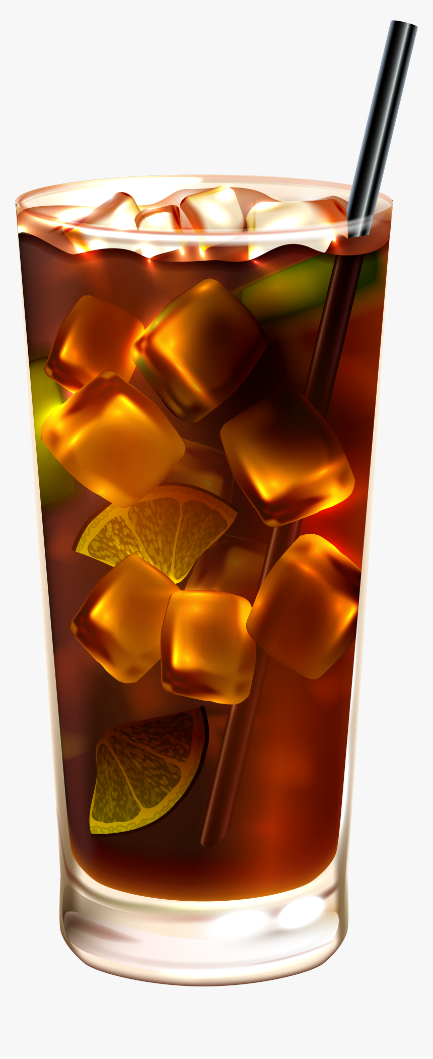 Cola With Ice Png Clip Art - Long Island Iced Tea Glass Vector, Transparent Png