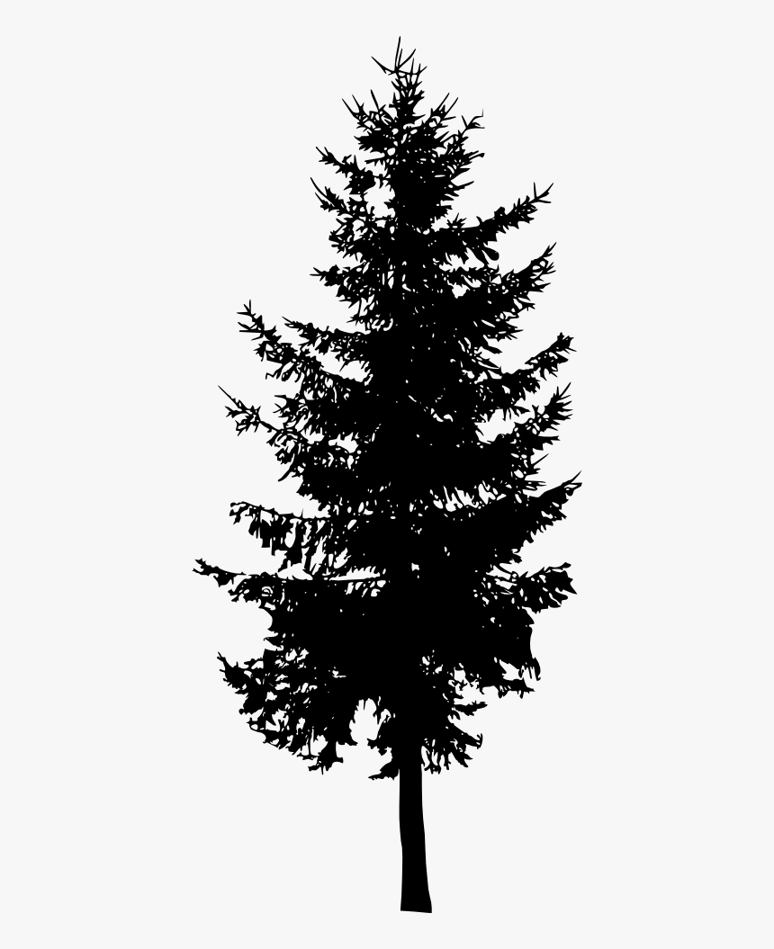 Fir-tree Png Image With Transparent Background - Silhouette Pine Tree Png, Png Download