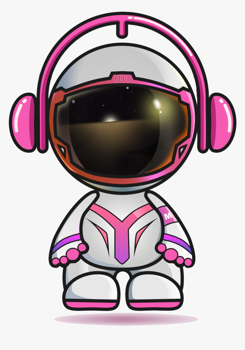Headset Outer Helmet Headphones Space Villain In Clipart - Cartoon Person With Headphones, HD Png Download