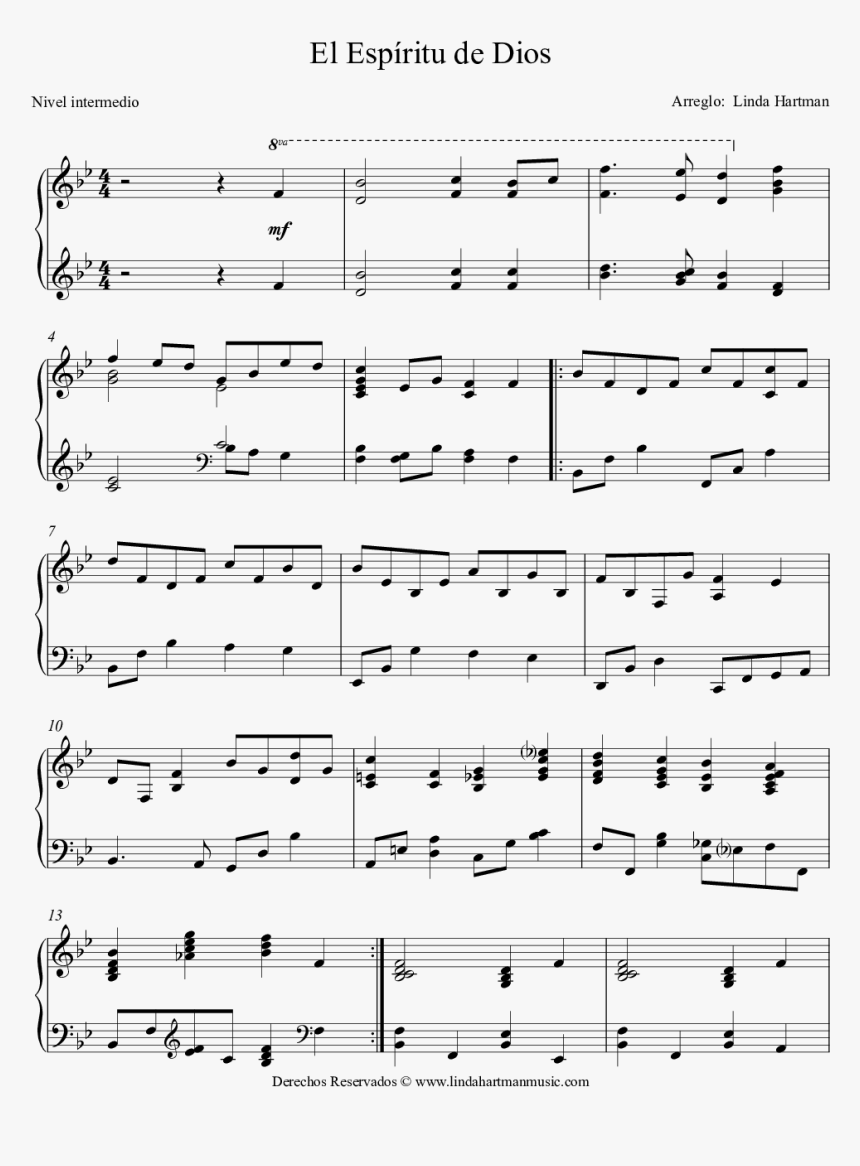 Partitura Piano Ursinho Pimpão, HD Png Download