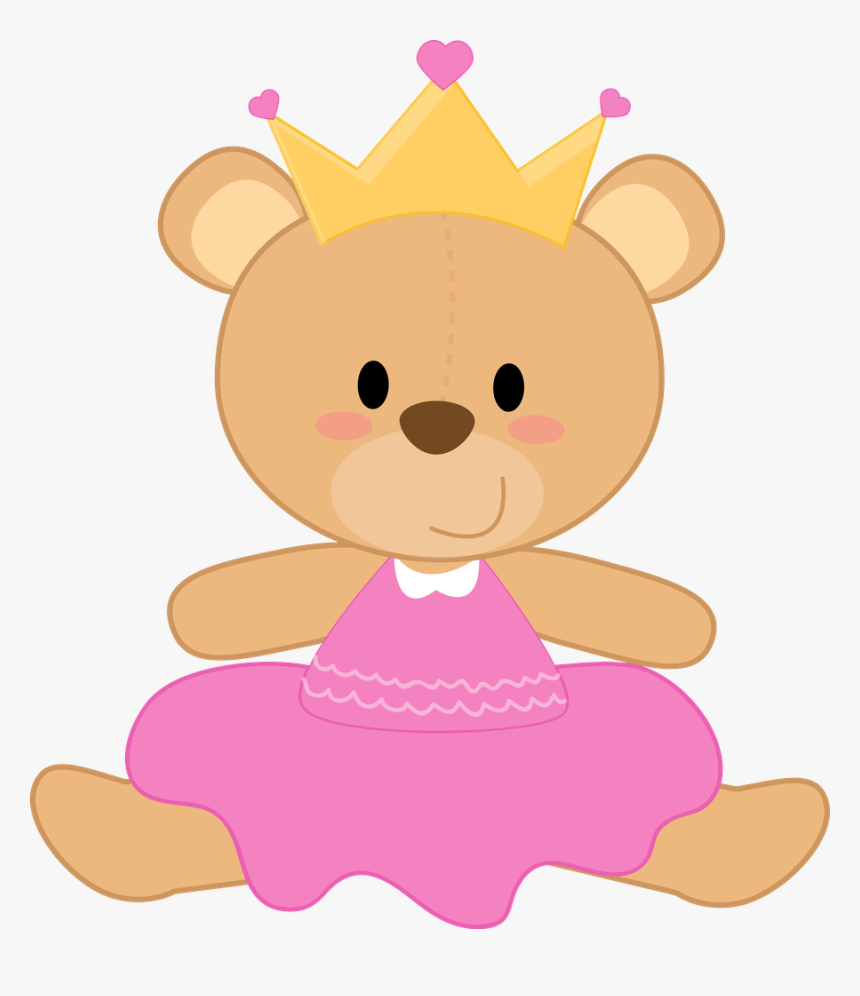 Ursinho Menina Png - Teddy Bear Princess Clipart, Transparent Png