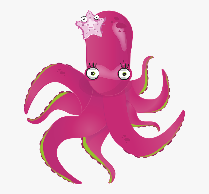 Polvo, Polvo De Rosa, Divertido Polvo, Polvo Pequeno - รูป ปลาหมึก การ์ตูน Png, Transparent Png