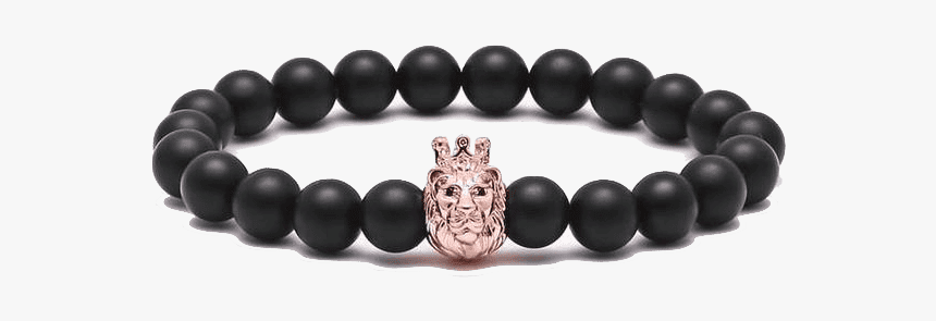 Road To Man Bracelets Crowned Lion Beaded Bracelet - Pulseras De Hombre De Moda, HD Png Download
