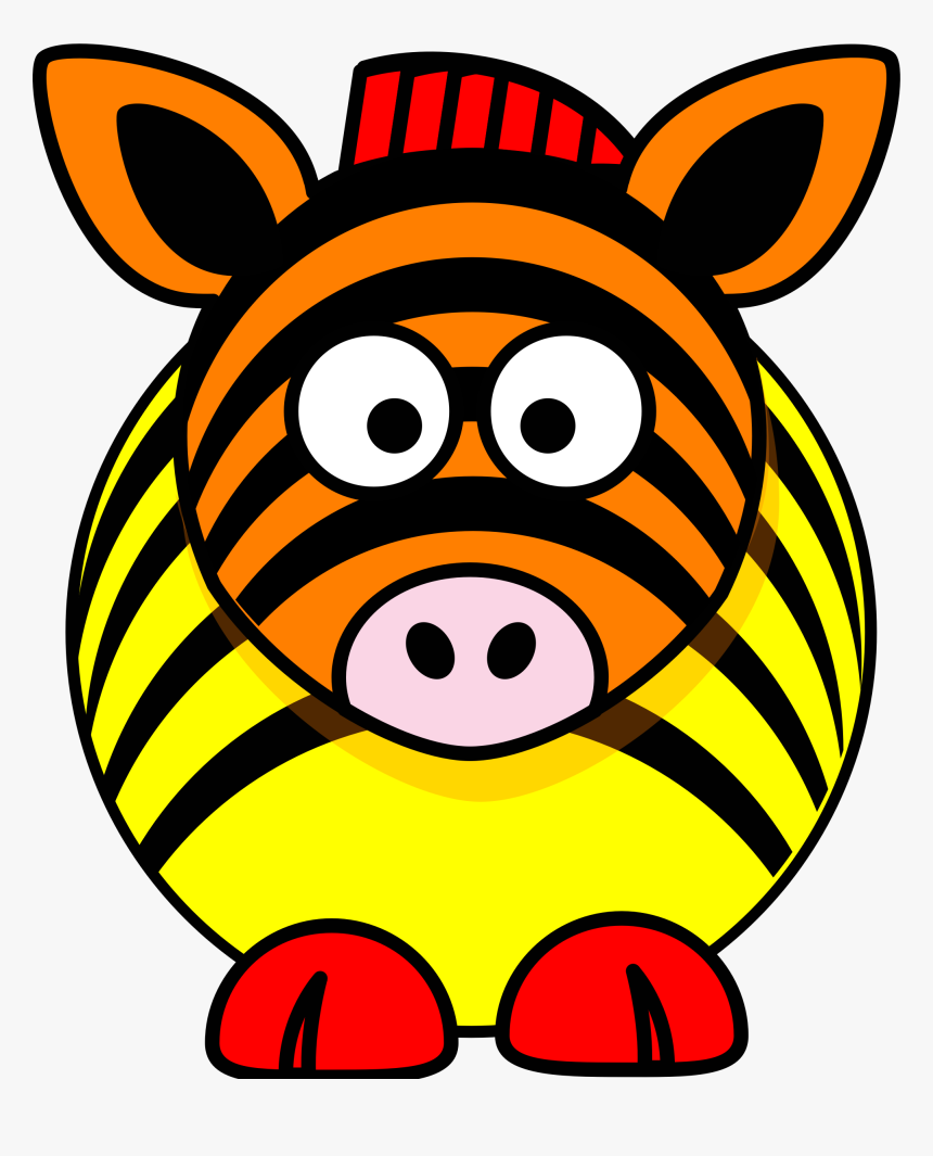 This Free Icons Png Design Of Rainbow Zebra - Cartoon Clipart Zebra, Transparent Png