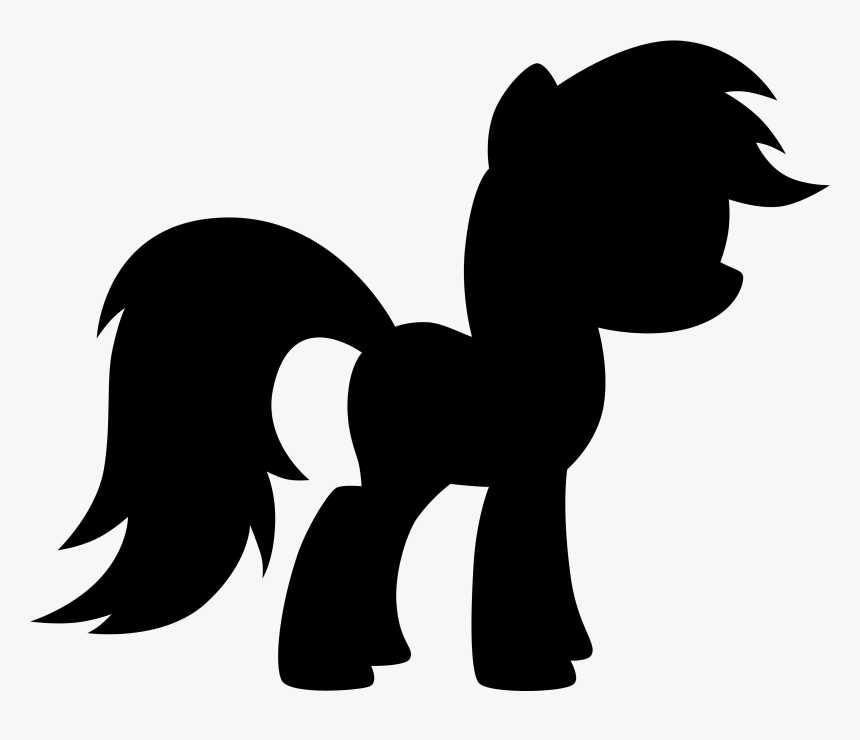 Clipart Zebra Shadow - My Little Pony Clipart Silhouette, HD Png Download