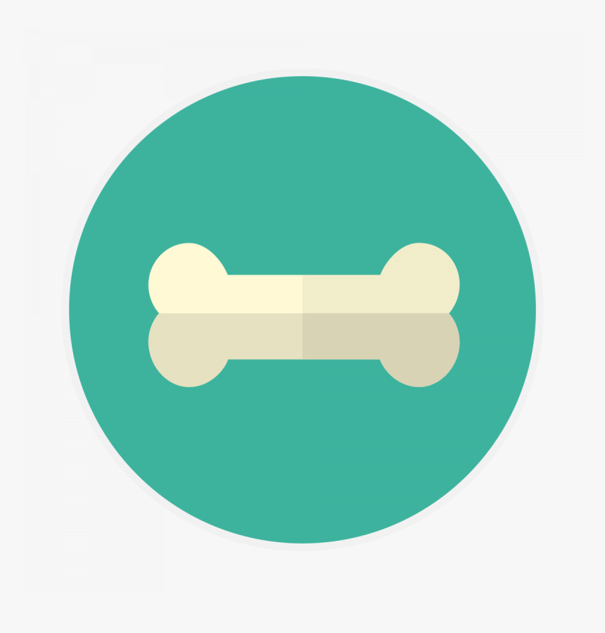 Bone In The Center Of A Blue Circle - Icon, HD Png Download
