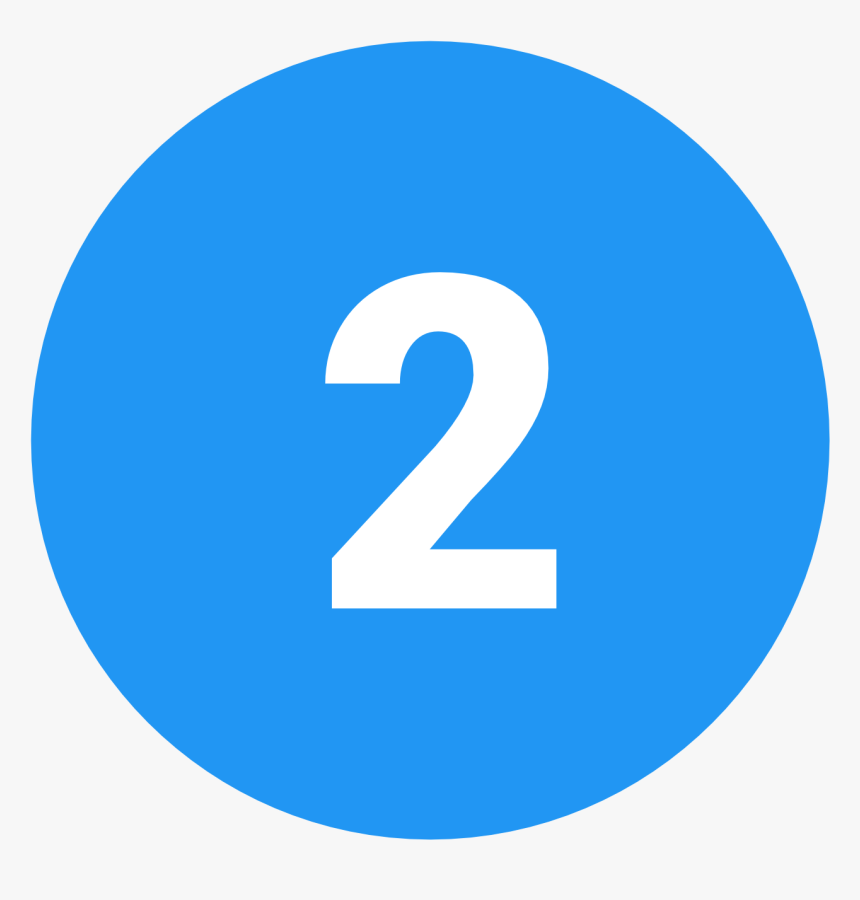 2 In A Blue Circle - Portable Network Graphics, HD Png Download