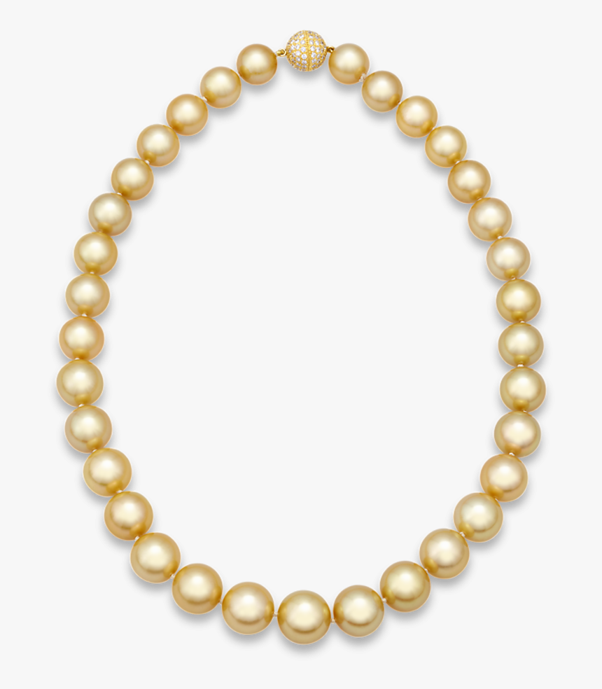 South Sea Golden Pearl Necklace - Gold South Sea Pearl Necklace, HD Png Download