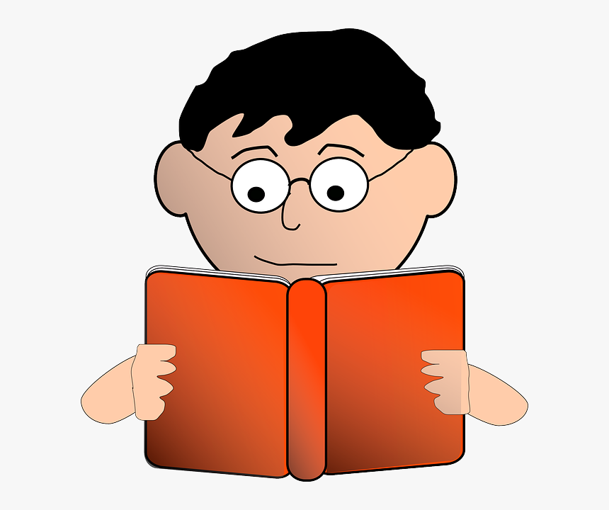 Man Reading With Glasses Svg Clip Arts - Reading Clip Art, HD Png Download