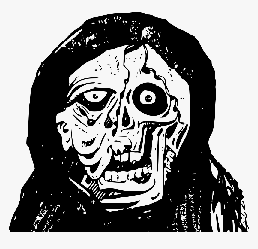 This Free Icons Png Design Of Skull Monster - Black And White Vector Snake Eating A Skull, Transparent Png