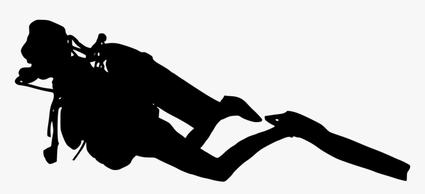 Scuba Diver Silhouette Png, Transparent Png