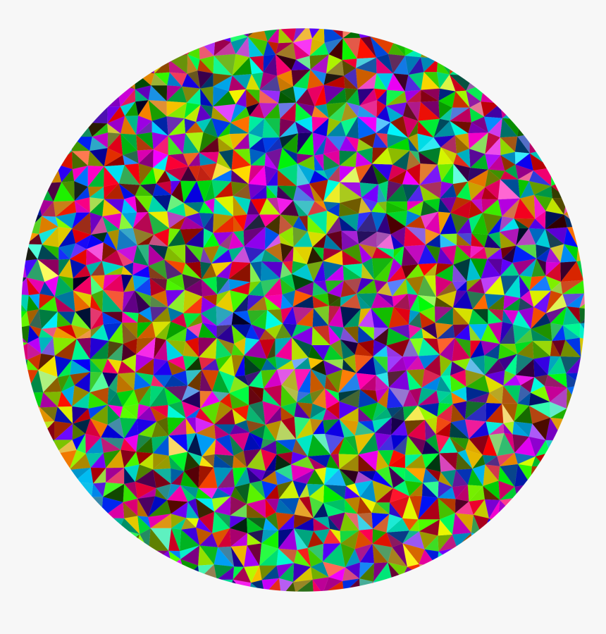 Prismatic Low Poly Circle Clip Arts - Abstract Brain Art, HD Png Download