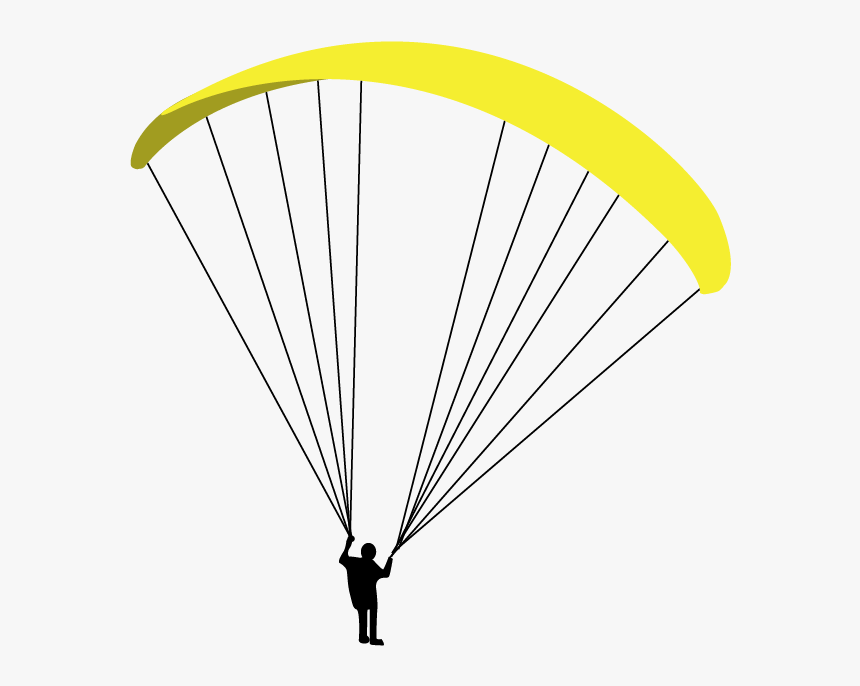 Png Parachute Illustration - Parachute Skydiver Drawing, Transparent Png