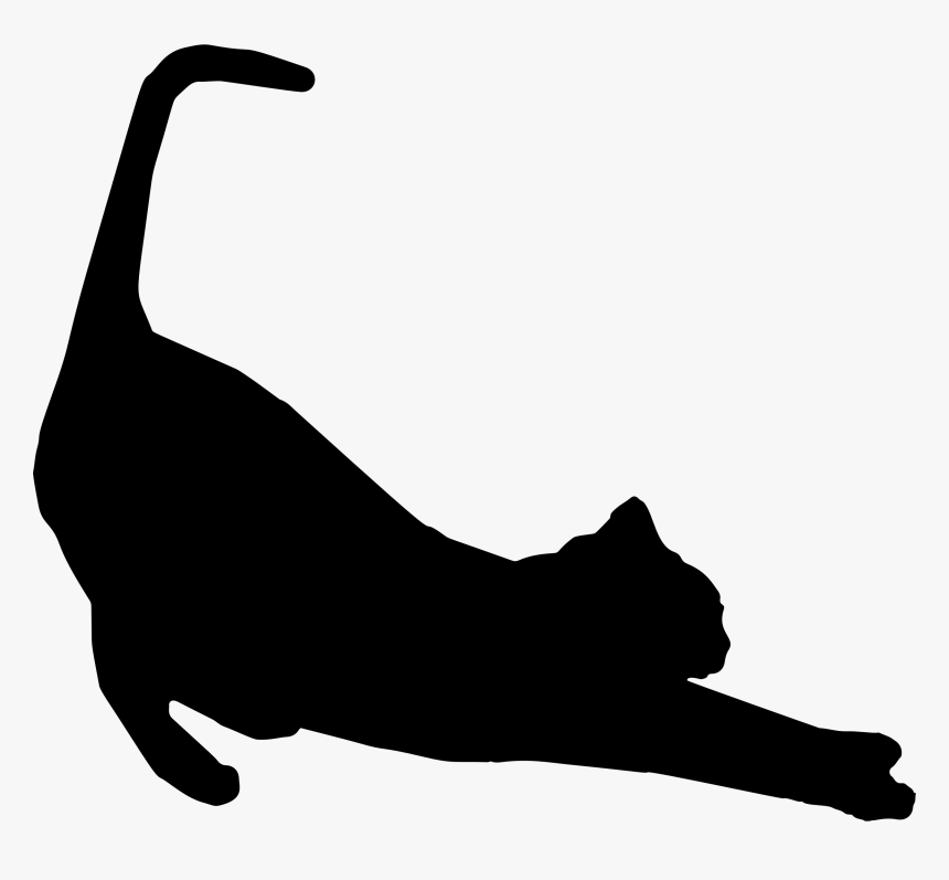 Stretching Cat Silhouette Clip Arts - Cats Silhouette, HD Png Download