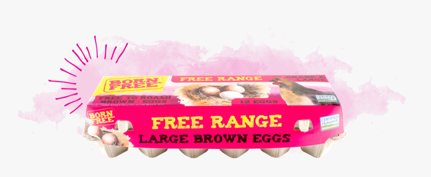 Free Range Brown - Born Free Free Range Eggs, HD Png Download