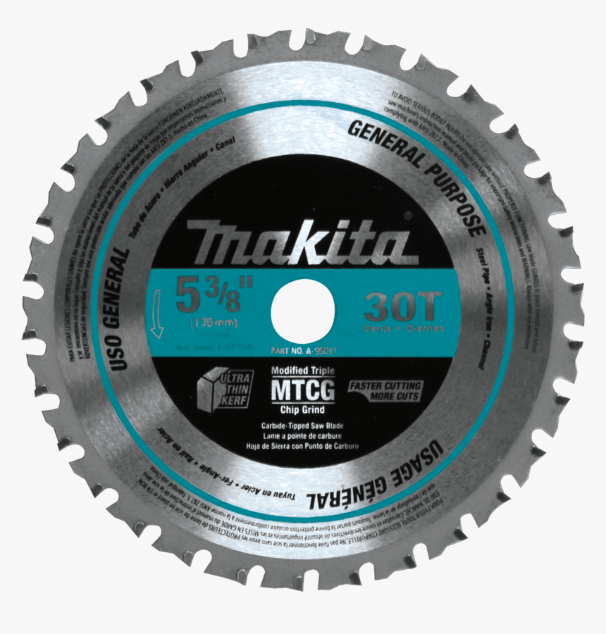 A-95037 - Disco Para Sierra Circular Para Cortar Metal Makita, HD Png Download
