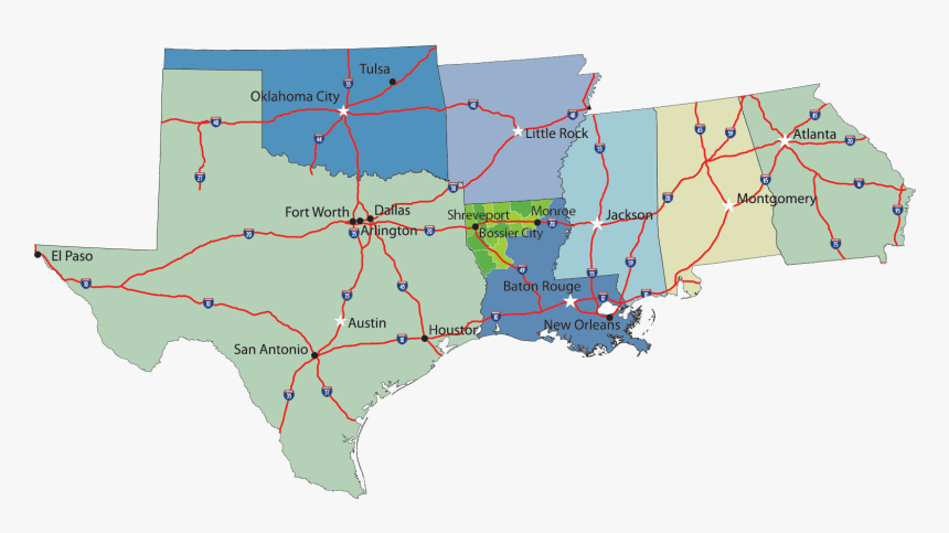 Us Interstate Map Crop - Atlas, HD Png Download