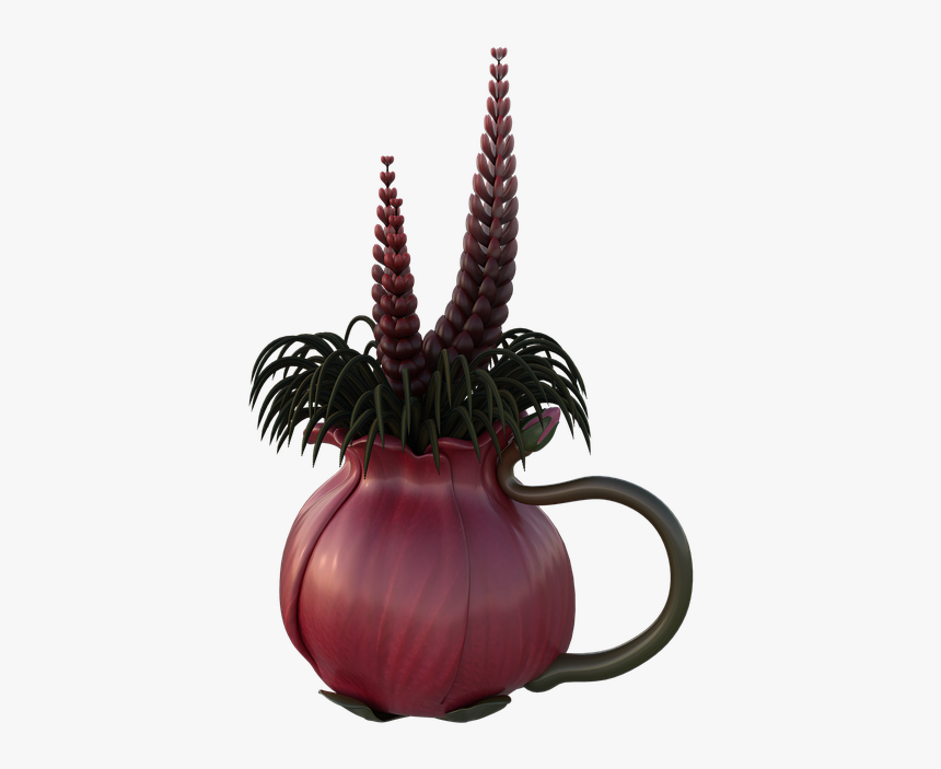 Cup, Flowers, Leaves, Pretty, Floral, Arrangement - Centrepiece, HD Png Download