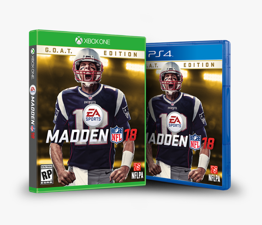 Tom Brady Is The Madden Nfl 18 Cover Athletepic - Tom Brady Madden Cover, HD Png Download