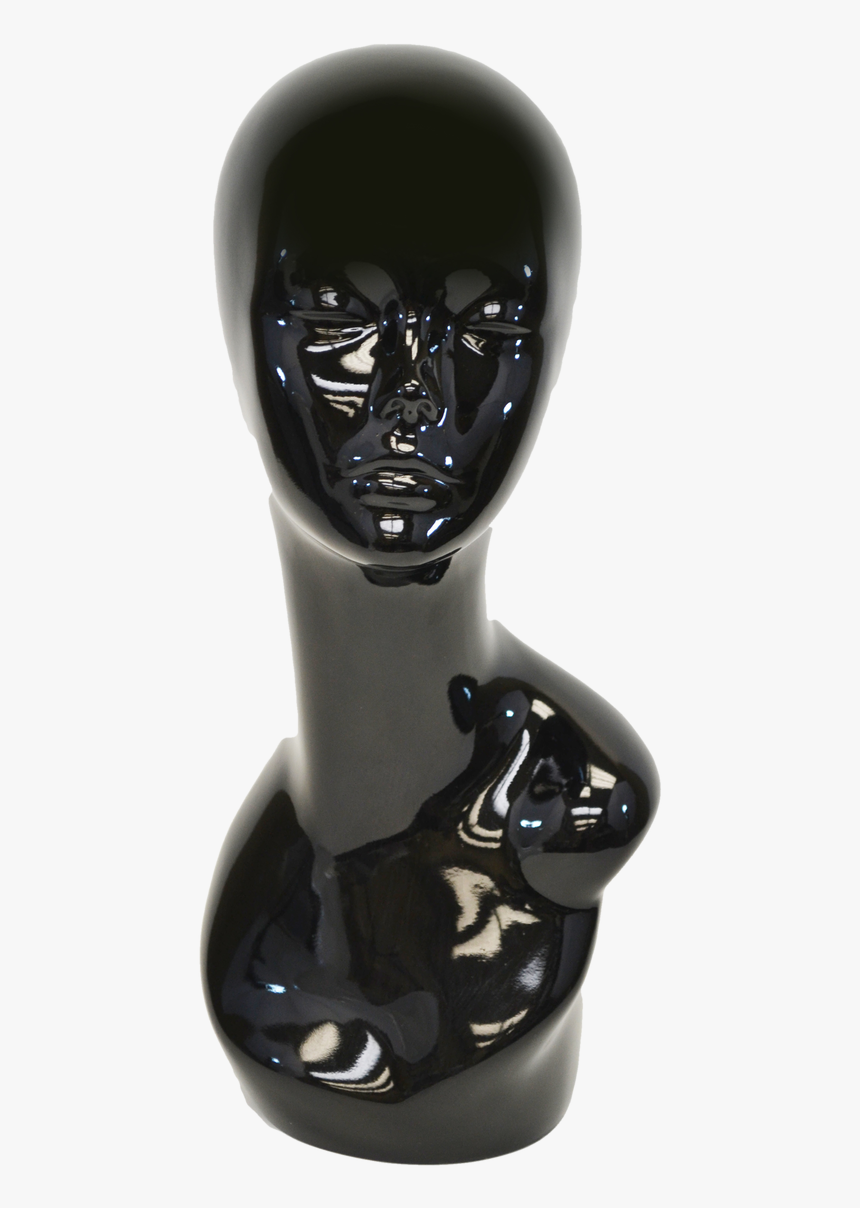 Display Female Mannequin Head Glossy Paint Black Pvc - Mannequin, HD Png Download