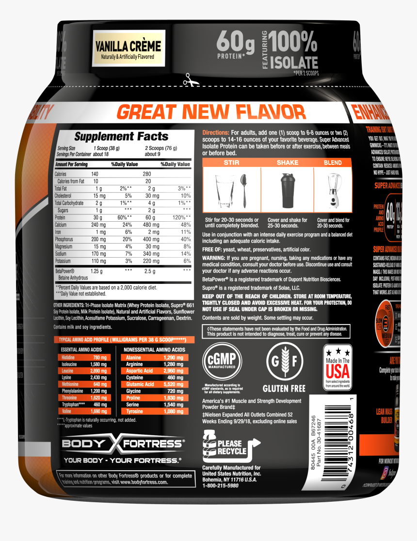 Body Fortress Isolate Label, HD Png Download