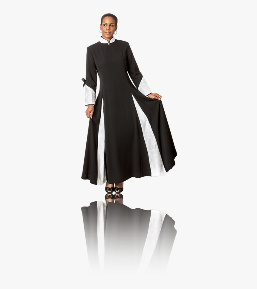 Womens Black And White Clergy Robes, HD Png Download