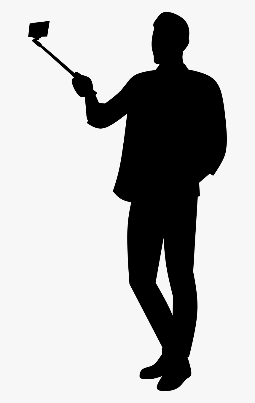 Transparent Phone Silhouette Png - Silhouette Selfie Png, Png Download