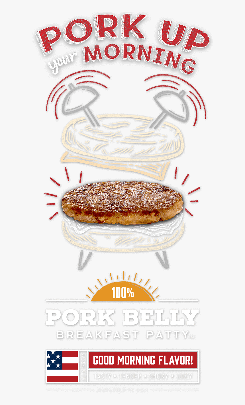 Pork Belly Breakfast Patty M - Fast Food, HD Png Download