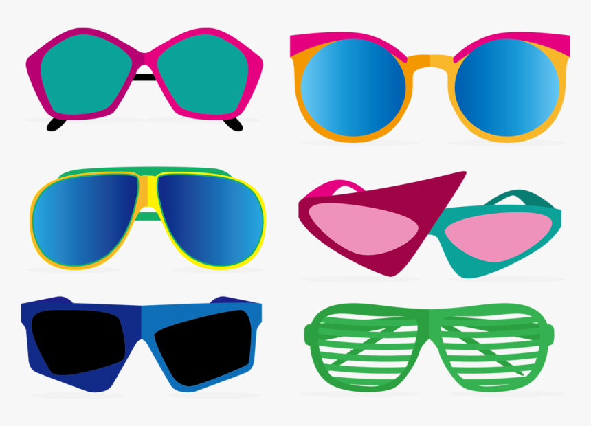 1980s Vector Sunglasses Hd Image Free Png Clipart - Sunglass Vector Png, Transparent Png