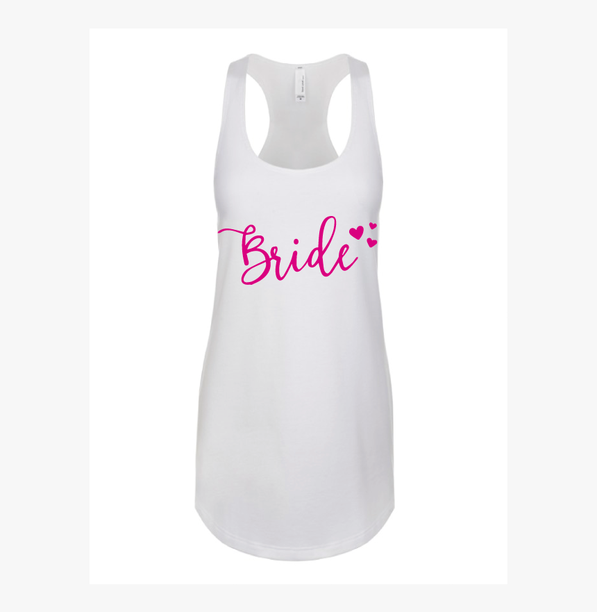 Playera Blanca Bride 3 Corazones - Active Tank, HD Png Download