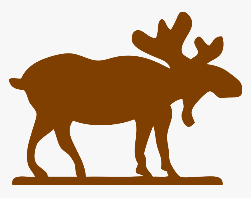 Moose, Silhouette, Huge, Stand, Christmas, Nature - Logo With A Moose, HD Png Download