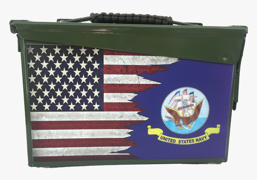 Dual Us Navy Flag Custom Ammo Can - Black And White Grunge American Flag, HD Png Download