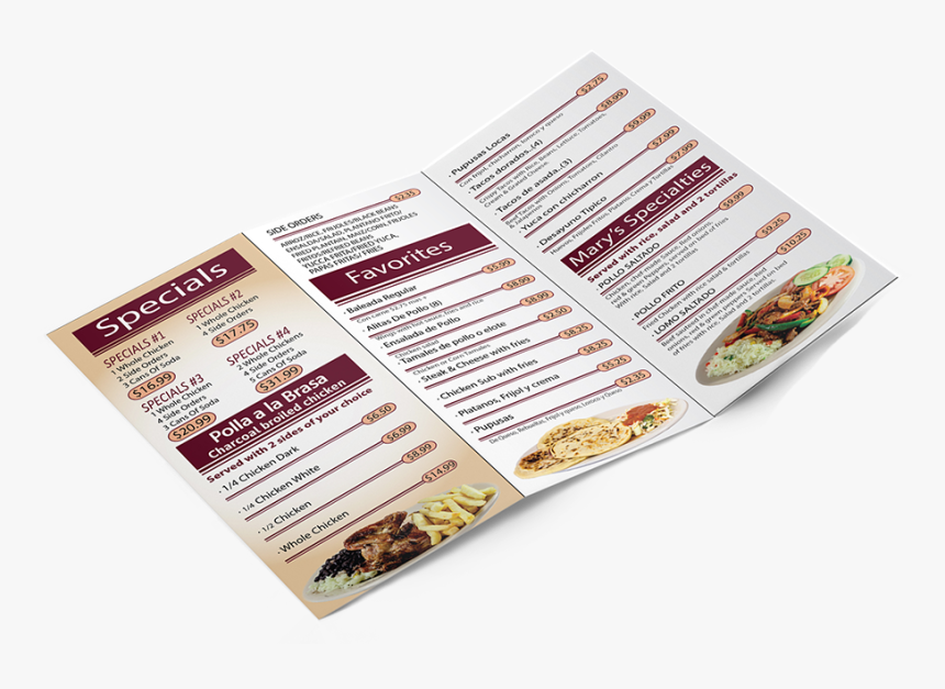 Brochure Menu For Restaurant - Pepperoni, HD Png Download