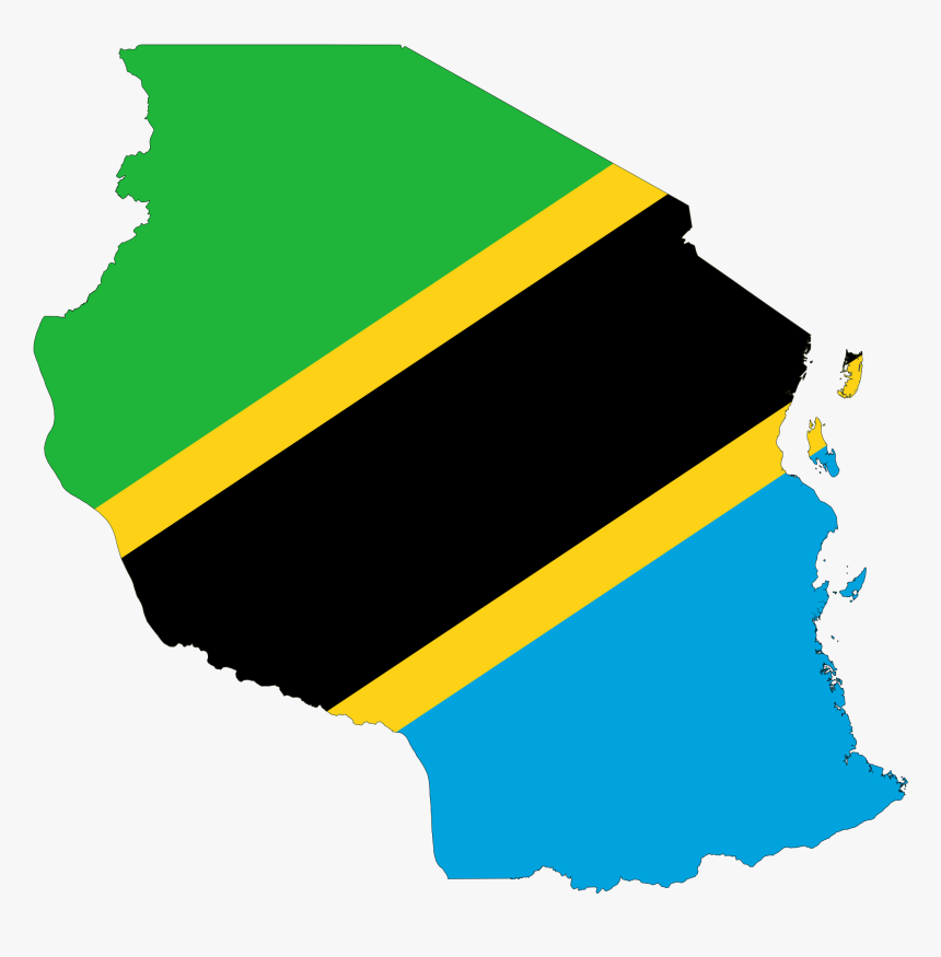 Tanzania Map With Flag, HD Png Download