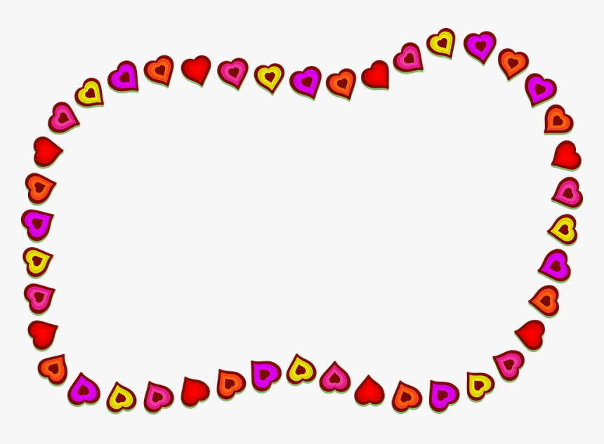 Hearts, Shapes, Border, Frame, Blank, Copyspace - Letter Sb, HD Png Download