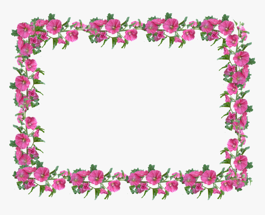 Transparent Space Border Png - Flower Pink Border, Png Download