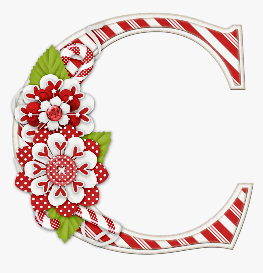 Winter Alphabet By Peppermint Patty A Alphabet, Alphabet - Molde De Letras Navideñas En Rojo Y Verde D, HD Png Download