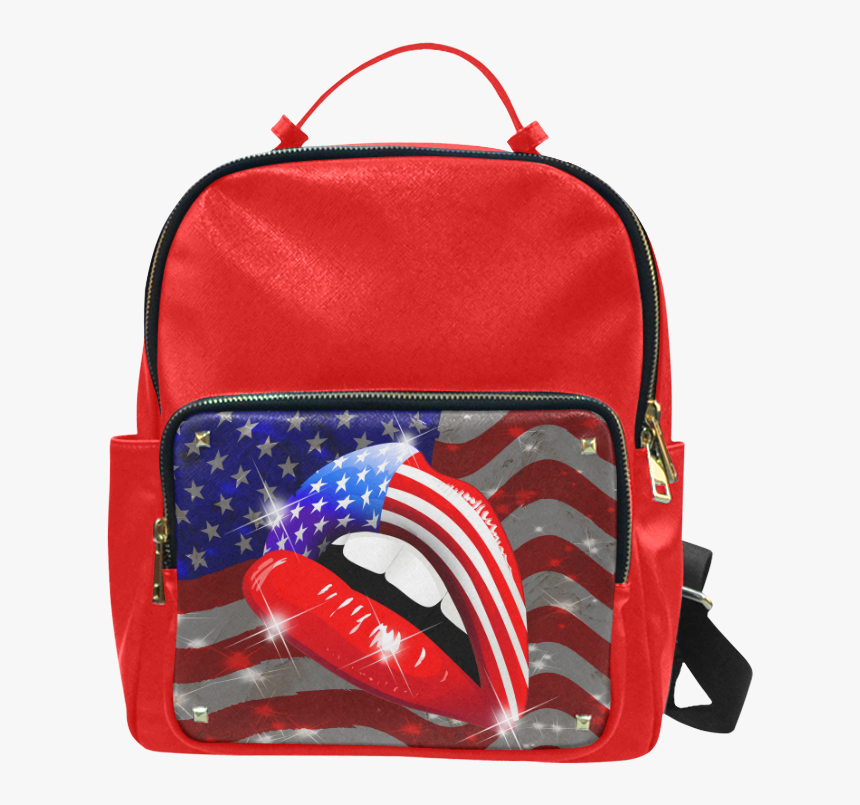 Usa Flag Lipstick On Sensual Lips Campus Backpack/large - Great Wave Off Kanagawa Backpack, HD Png Download